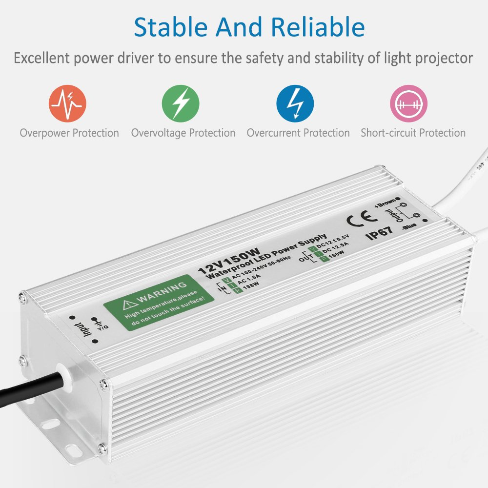 Waterproof LED Power Supply 12V 150W 03