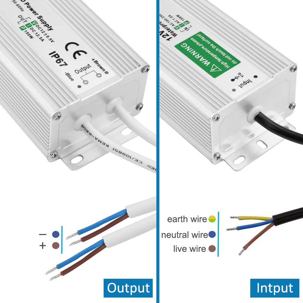 Waterproof LED Power Supply 12V 150W 05